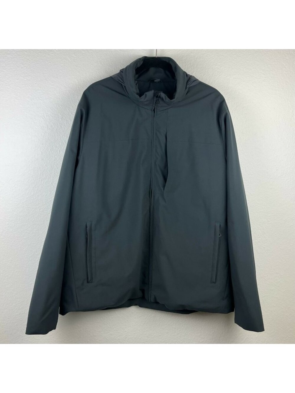 Hawke & Co Jacket Men's Size XXL Full Zip Hidden Hoodie Thermal Lined Gray